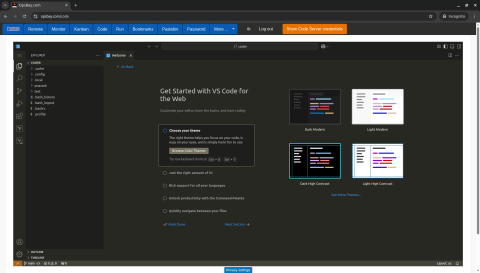 code-server Screenshot