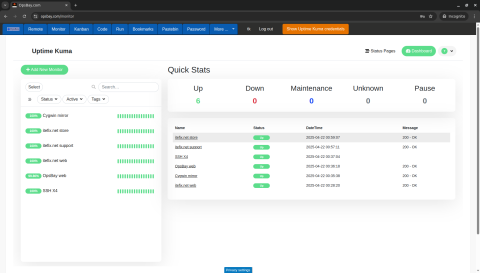 Uptime Kuma Screenshot